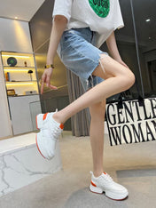 GIGA SNEAKER ORANGE MIX WHITE CALFSKIN