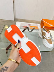 GIGA SNEAKER CARAMEL MIX WHITE CALFSKIN