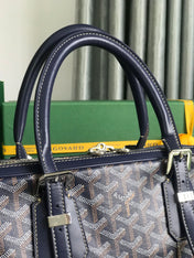 AMBASSADE DOCUMENT CASE 35 IN NAVY BLUE GOYARDINE CANVAS