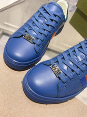 GG ACE GG SUPREME TRAINER AZURE CALFSKIN