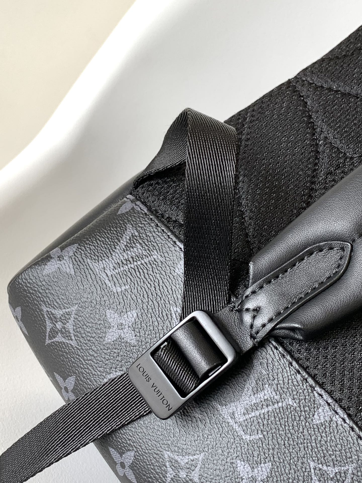 DISCOVERY BACKPACK 41 IN BLACK MONOGRAM MACASSAR CANVAS AND CALFSKIN