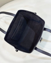 FENDI ORIGAMI MEDIUM 27 BROWN MIX BLACK FF JACQUARD FABRIC BAG