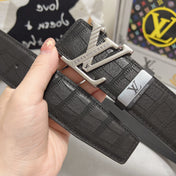 LV 25S BELT 38 MM IN BLACK CALFSKIN 593269