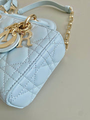 D-JOY BAG 22 IN LIGHT BLUE LAMBSKIN