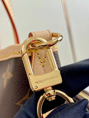 NEVERFULL BB 24 BROWN MONOGRAM CANVAS AND LEATHER TRIM GOLD HARDWARE