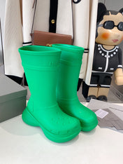 CROCS BOOTS IN GREEN RUBBER