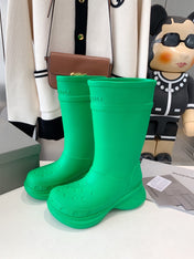 CROCS BOOTS IN GREEN RUBBER