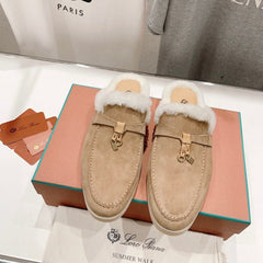 LP CHARMS WALK BABOUCHE LOAFERS CAMEL FLEECE
