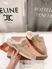LP CHARMS WALK BABOUCHE LOAFERS CAMEL FLEECE