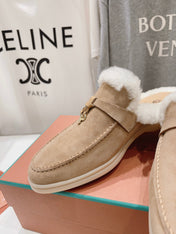 LP CHARMS WALK BABOUCHE LOAFERS CAMEL FLEECE