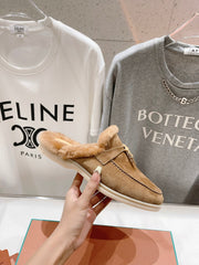 LP CHARMS WALK BABOUCHE LOAFERS TAWNY FLEECE