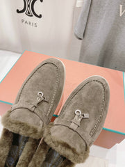 LP SUMMER CHARMS WALK LOAFERS ASH BROWN FLEECE