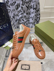GG ACE GG SUPREME TRAINER TAWNY CALFSKIN