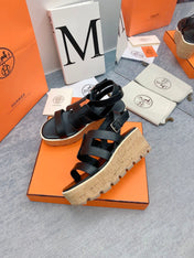 HAVANE 30 SANDAL IN BLACK CALFSKIN