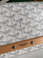 MONTE-CARLO PM CLUTCH 25 IN WHITE GOYARDINE CANVAS