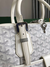 AMBASSADE DOCUMENT CASE 35 IN WHITE GOYARDINE CANVAS