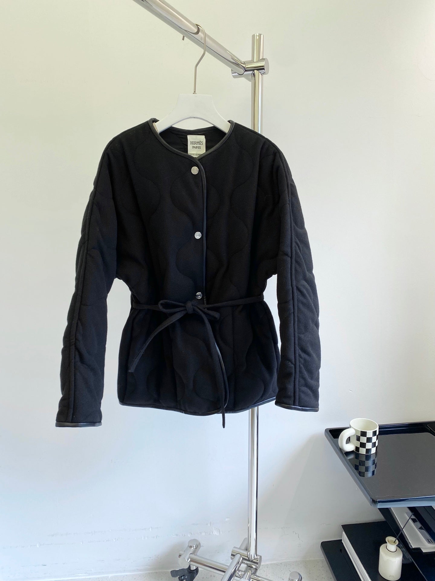 HERMES 25S REVERSIBLE SHORT COTTON COAT 129