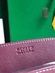 ROUETTE STRUCTURÉ MINI BAG 21 IN WINE RED GOYARDINE CANVAS AND CALFSKIN