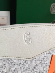 ROUETTE STRUCTURÉ MINI BAG 21 IN WHITE GOYARDINE CANVAS AND CALFSKIN