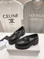 CHUNKY LOAFER IN BLACK POLISHED BULLSKIN