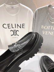 CHUNKY LOAFER IN BLACK POLISHED BULLSKIN