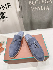 LP CHARMS WALK BABOUCHE LOAFERS CERULEAN SUEDE