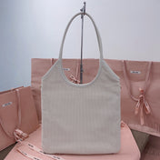 IVY TOTE BAG 40 IN WHITE CORDUROY