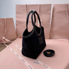 IVY HANDBAG 22 IN BLACK CANVAS