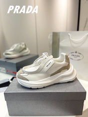 PRA SYSTEME BRUSHED SNEAKERS WHITE CALFSKIN