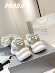 PRA SYSTEME BRUSHED SNEAKERS WHITE CALFSKIN