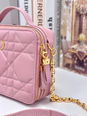 CARO BOX 19 IN LIGHT PINK CALFSKIN