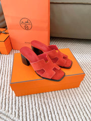 HELIA 60 SANDAL IN CHERRY RED SUEDE