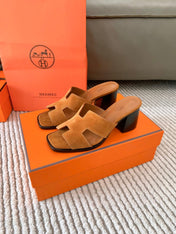 HELIA 60 SANDAL IN BRONZE BROWN SUEDE