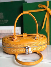 SAINT JEANNE MINI BAG 26 IN YELLOW GOYARDINE CANVAS AND CALFSKIN