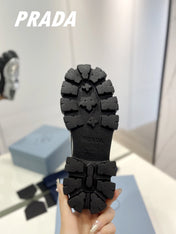 PRA BRUSHED LEATHER MONOLITH LOAFERS SILVER