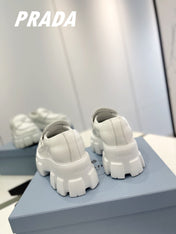 PRA BRUSHED LEATHER MONOLITH LOAFERS WHITE