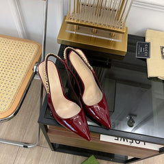 GG SIGNORIA SLINGBACK PUMP JAM LAMBSKIN