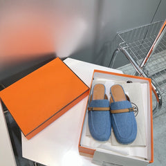 Lena Mule Blue Denim