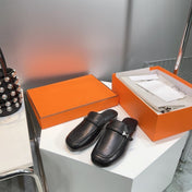 Lena Mule Black Leather