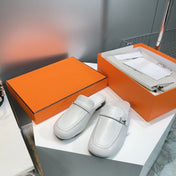 Lena Mule White Leather