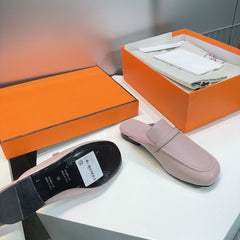 Lena Mule Pastel Pink Leather