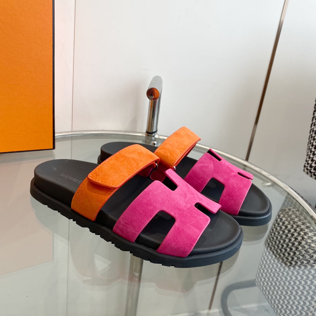 Chypre Sandal Rose Chapas / Orange Suede