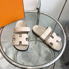 Chypre Sandal Beige Mastic Calfskin Leather