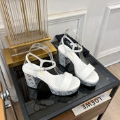 SANDALS leather satin white