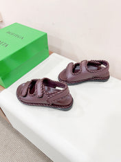 REFINED DAD SANDAL IN WINE RED LAMBSKIN
