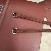 EXTRA POCKET BACKPACK L23.5 IN BRONZE BROWN CALFSKIN WITH SILVER HARDWARE