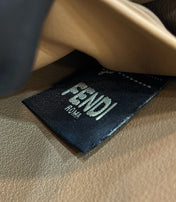 BAGUETTE CHAIN MIDI 21 IN BROWN MIX BLACK MONOGRAM JACQUARD FABRIC BAG