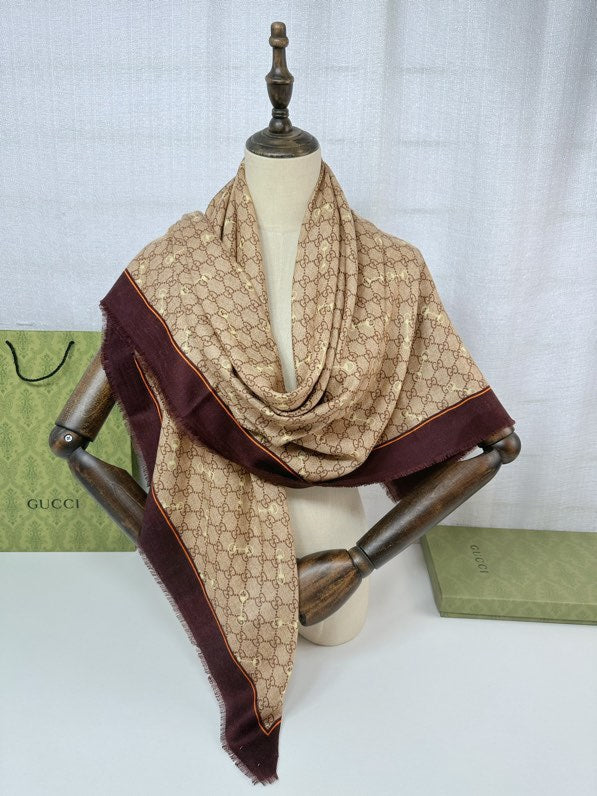 GUCCI 25S SCARF 140 IN CASHMERE 740366