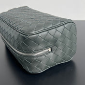 INTRECCIATO CLUTCH 26 IN CORDUROY GRAY CALFSKIN