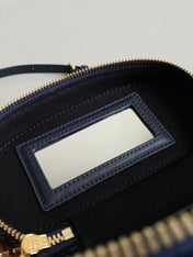 MONTAIGNE MINI VANITY CASE 16 BLUE OBLIQUE JACQUARD